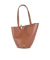 Jacquemus Le Bambola Moyen Leather Shoulder Bag In Brown
