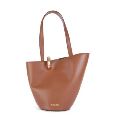 JACQUEMUS JACQUEMUS LOGO LETTERING TOTE BAG