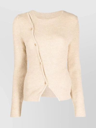 Jacquemus Versatile Ribbed Knit Crewneck Sweater In Pastel