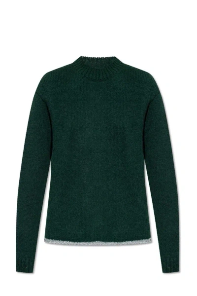 Jacquemus Pavane Ribbed Knit Jumper In Green