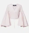 Jacquemus Light Pink The Paysan Ruffled Wrap Top