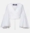 Jacquemus Le Cachs Coeur Paysan Wrap-design Cropped Top In White