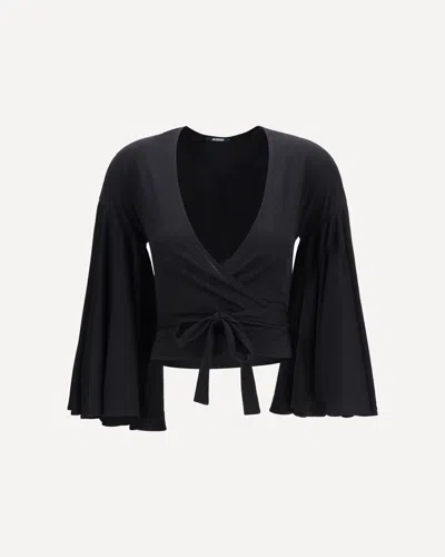 Jacquemus Paysan Wrap Top In Black