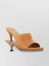 Jacquemus Peep Toe Suede Kitten Heel Mules