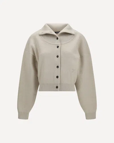 Jacquemus Pelota Merino Wool And Cashmere Cardigan In Beige