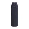 Jacquemus Womens Dark Navy La Jupe De-nîmes Crayon Denim Maxi Skirt