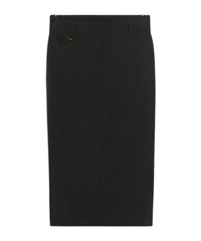 Jacquemus Pencil Skirt In Black