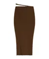 Jacquemus La Jupe Pralù Scallop Hem Midi Skirt In Brown