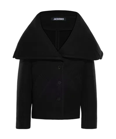 JACQUEMUS JACQUEMUS LE CABAN CARUSO DRAPED COLLAR JACKET