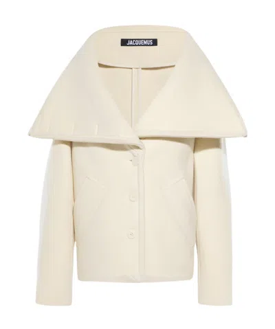 Jacquemus Pendant Collar Jacket In White