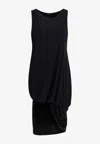Jacquemus Peplo Asymmetric Mini Dress In Black