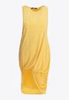 Jacquemus Peplo Mini Dress In Yellow