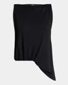 Jacquemus Le Haut Peplo Black Top With Square Neck And Cut-out On The Side In Viscose Blend Woman In Black