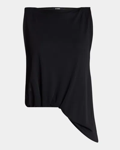 JACQUEMUS PEPLO CUTOUT ASYMMETRIC TANK TOP