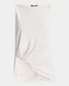 Jacquemus Le Haut Peplo White Top With Square Neck And Cut-out On The Side In Viscose Blend Woman In White