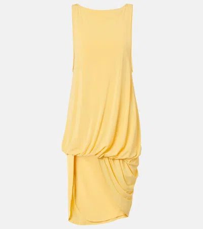 JACQUEMUS PEPLO DRAPED JERSEY MINIDRESS