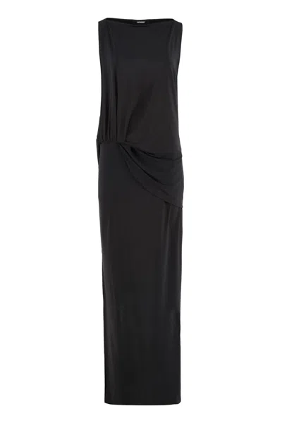 Jacquemus Peplo Jersey Dress In Black