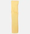 Jacquemus Peplo Draped Maxi Dress In Yellow
