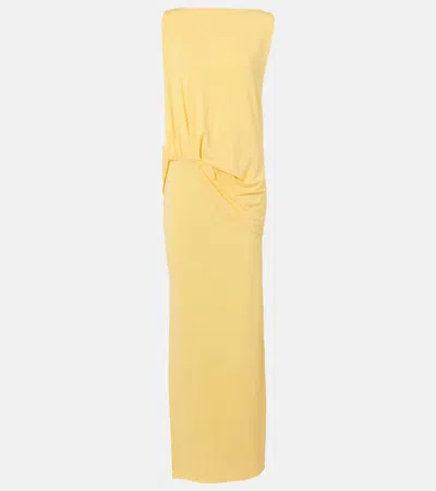 JACQUEMUS PEPLO JERSEY MAXI DRESS