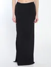 Jacquemus Peplo Long Skirt In Black