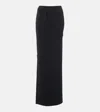 Jacquemus High-waisted Maxi Length Plain Skirt In Black