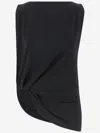 Jacquemus Le Haut Peplo Black Top With Square Neck And Cut-out On The Side In Viscose Blend Woman In Black