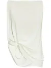 Jacquemus Le Haut Peplo White Top With Square Neck And Cut-out On The Side In Viscose Blend Woman In Weiss
