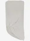 Jacquemus Le Haut Peplo White Top With Square Neck And Cut-out On The Side In Viscose Blend Woman In White
