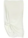Jacquemus Le Haut Peplo White Top With Square Neck And Cut-out On The Side In Viscose Blend Woman In White