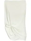 Jacquemus Le Haut Peplo White Top With Square Neck And Cut-out On The Side In Viscose Blend Woman In White