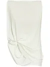 Jacquemus Le Haut Peplo White Top With Square Neck And Cut-out On The Side In Viscose Blend Woman In White