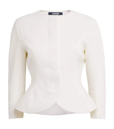 Jacquemus Peplum-effect Palmier Jacket In White