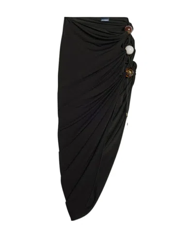 JACQUEMUS PEROLA CUT-OUT MIDI SKIRT