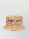 Jacquemus Le Bob Pesco Straw Bucket Hat In Brown