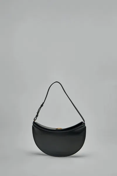 Jacquemus Petit Calisso Rond Shoulder Bag In Black