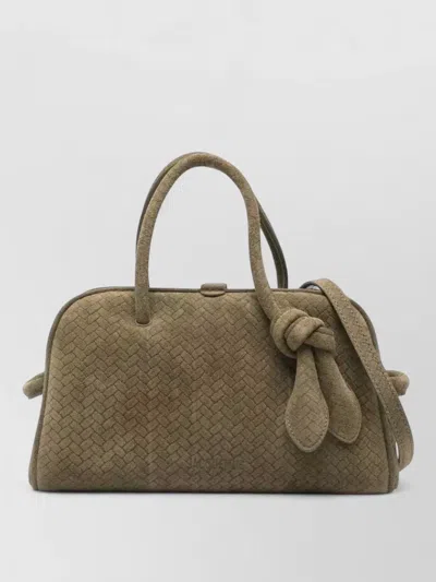 Jacquemus Petit Turismo Woven Suede Tote Bag