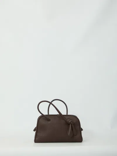 Jacquemus Petite Travel Tote For Women In Darkbrown