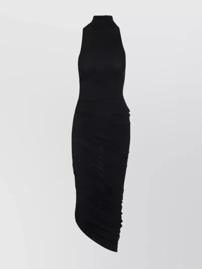 JACQUEMUS PIAZZA ASYMMETRIC RUFFLE DRESS