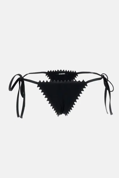Jacquemus Picot Bikini Bottom In Black