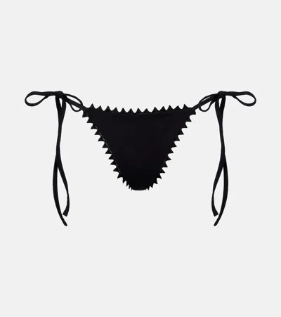 Jacquemus Le Bas De Maillot Picot Bikini Bottoms In Black