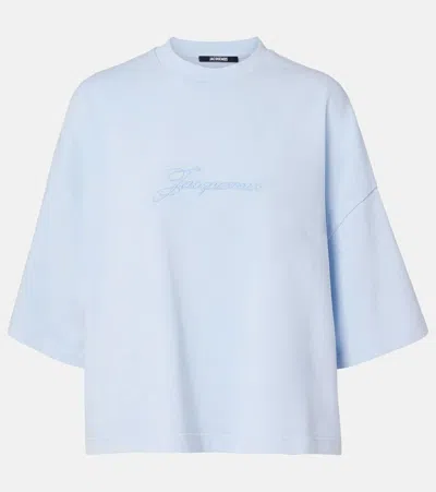 Jacquemus Pigmento Cotton Jersey T-shirt In Blue