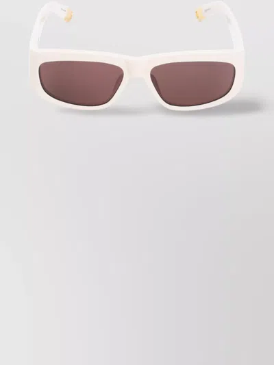 Jacquemus Pilot Sunglasses Featuring Cutout Detail In White