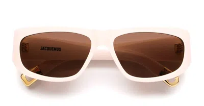 Jacquemus Pilota - Beige Sunglasses In Cream