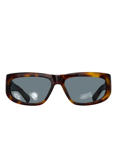 Jacquemus Pilota Sunglasses In Brown