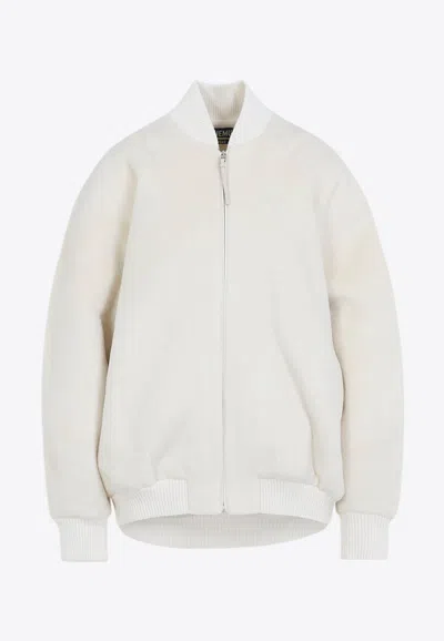 Jacquemus Pilu Bomber Jacket In White