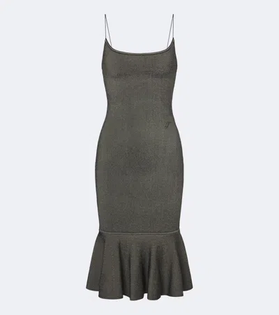 Jacquemus Pina Spaghetti-strap Midi Dress In Gray