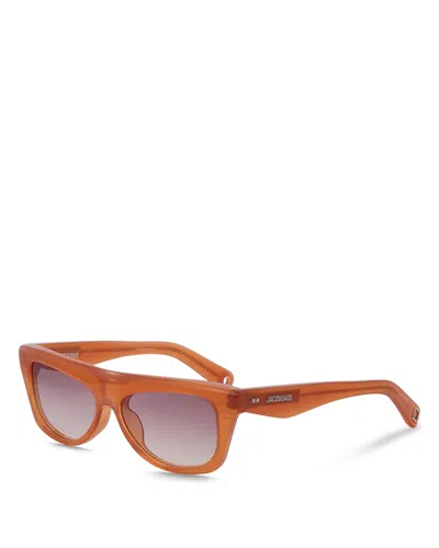 Jacquemus Pina Rectangle Sunglasses, 55mm In Brown