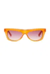 Jacquemus Pina Sunglasses In Milky Amber  Silver  & Rose
