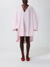 Jacquemus Paysan Oversized Cotton-blend Mini Dress In Pink
