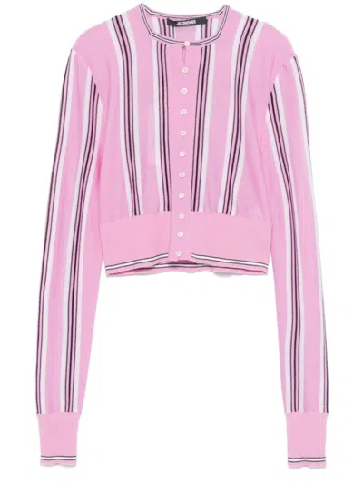 JACQUEMUS PINK BEACH CARDIGAN